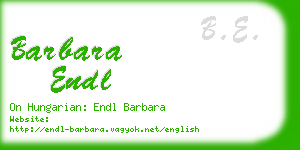 barbara endl business card